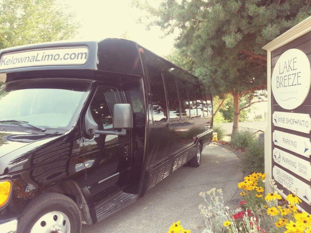 Kelowna Limo tour bus at winery